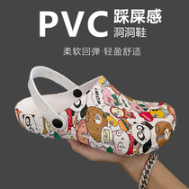 Dongle Shoes Male Summer Exterior Wearing 2022 new anti-slip deodorant breathable Baotou Cool slippers outdoor stomach-covered sandal Shoe