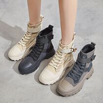 High Helper Shoes Women 2019 Autumn Sails Shoes Women Martin Boots Schoolgirls Yingren Wind Thick Bottom 100 Hitch Boots Children