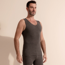 Wool Silk Fever Warm Vest Mens Cashmere Autumn Clothes Tight Fit And Cold Beat Bottom Duvet Sleeveless Blouse Winter