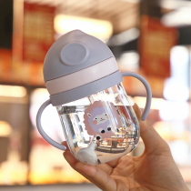 Baby cup straw cup Childrens cup Home drinking milk cup Baby Learn Drink cup 6 months and one year old Summer