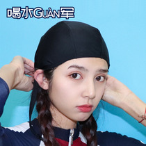 Lacing Pure Color Cloth Swimming Cap Retro Day Ensemble Black white spa PU waterproof cap comfort High Bomb Without Stranglehead