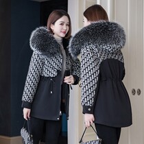 Winter fur coat overcomes the female 2022 new Otter rabbits medium - long - range removable fur