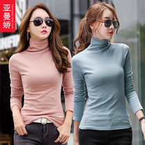 2 pieces of 59 yuan) high neck base shirt womens long sleeve 2021 new autumn T-shirt