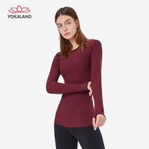 Youkalian yoga womens long sleeve jacket Autumn New elastic SLIM exercise fitness quick-dry running LTW090
