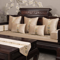 Den Spring Taichung Style Red Wood Sofa Cushion Suede Solid Wood Furniture Sofa Cushion Chair Non-slip Cover Upscale Home