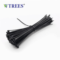 Self-locking nylon tie 5 * 100 * 120 * 150 * 200 * 250 * 300 black and white cord with national standard plastic tape