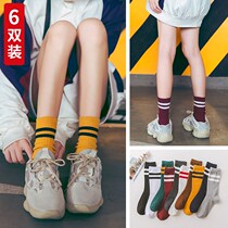 Socks womens socks cotton socks stockings spring summer thick street wear sports long tube autumn and winter tide