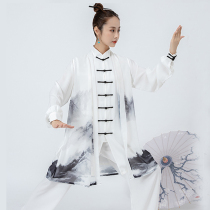 Tai chi suit female landscape three-piece set male gradient color new elegant Chinese style autumn and winter competition performance clothing