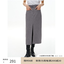 RandomPiece2022 new tilted double - sided double - color process Front design straight - body skirt female