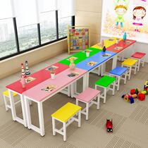 Art desks and chairs kindergarten students color painting table cram school training school primary school students art English table