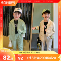 Childrens gown Western-style boy suit suit Spring and autumn CUHK Tong Yinglun Wind Small Host Costume Play Out