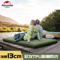 NH Hustle thick double inflatable cushion camping tent moisture-proof pad portable lunch break lunch mat outdoor inflatable mattress