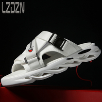 Driving summer ins Chains Chaumen shoes Old Dad Fashion men sandals sandals Semi slippers No heel Mens Rome