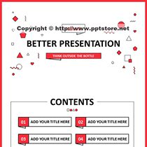 (Geometric game) simple creative and practical line style template 4 Fashion atmosphere PPT template fresh