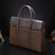 Brand mens leather handbag Handbags Mens business packages genuine leather briefcase mens official business packages Large-capacity casual mens bags