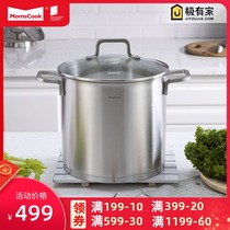 German craft Composite bottom 304 stainless steel soup bucket oversized thickened gas household 24 26 28 commercial soup pot