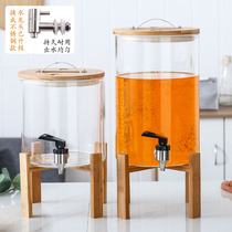Nordic large capacity with faucet cold kettle glass cold kettle beer Cola Juice bucket home drinking bucket restaurant