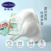 Anlifang Counter Lace Anti-Glow Strapless Bra Women's Ringless Collector Underwear EBX0330