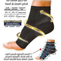 Black Adjustable Ankle Foot Support Elastic Brace Guard Foot