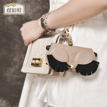 Cute portable glasses box ins girl street flapping sun glasses bag ink mirror clip protective sleeve eye bag hanging decoration