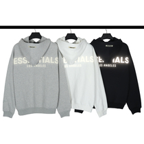Los Angeles limited FOG fear of god double line ESSENTIALS reflective LA sweater High Street Tide brand men
