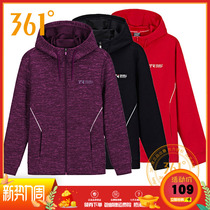 361 Degrees Womens Sportswear 2020 Spring Autumn New Tandem Hat Cardiovercoat 361 Comfort Sports Jacket Womens Clothing