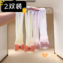 Summer thin cotton baby long tube socks newborn baby mesh over the knee air conditioning socks loose mosquito socks