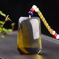 Natural Honey Wax Pendant Amber Blue Perps Water Drop No Matter the original Stone Men and women Ethnic Wind Retro Sweater Necklace