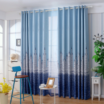 Shading curtain finished simple modern childrens room bedroom high shading curtain cloth balcony sun proof living room flat window