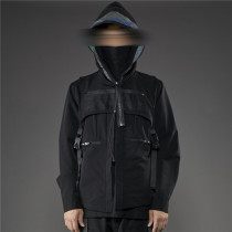 PUPIL TRAVEL 2019 new vest men fashion brand personality trend function wind hooded reflective headgear