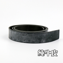 Zhang Ji New British harness rein leather Through-dyed wax-soaked vegetable tanned leather Belt strip Saddle leather Belt strip Headless pants belt strip