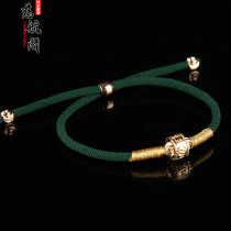 Six-character truth bracelet titanium steel Milan thread hand-woven six-character truth peace red green wine red hand rope bracelet