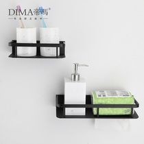 Punch-free toilet bathroom shelf wall-mounted toilet toilet wash table paper towel cosmetics storage rack