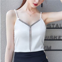 Camouflage vest women wear white suit inside sexy loose sleeveless wild size bottoming vest top