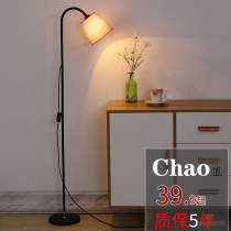 Simple floor lamp Modern LED eye protection fishing lamp remote control creative Nordic living room bedroom study vertical table lamp