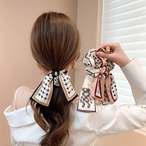 Low ponytail hair jewelry ribbon female tie hair net red ponytail head rope female Large intestine Hairband headdress