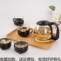 Glass bubble teapot filter thickened heat resistant glass tea with tea high temperature tea kettle Home cooking tea 750ml