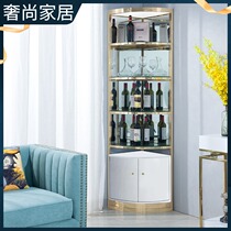 Light luxury wine cabinet country garden model house furniture Net red same triangle cabinet dining room living room corner storage display cabinet