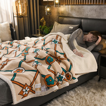 Blanket Coral fleece blanket bed flannel cover blanket winter blanket single blanket winter thickened Velvet
