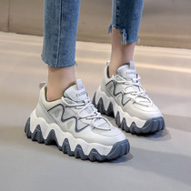 Slim shoes 2020 new spring ins wild daddy shoes ladies thick soled spring sports casual shoes tide X0308