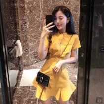 2021 new summer and pure and careful machine high waist line dress Hepburn style can salt sweet French sweet