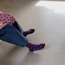 LET ME SEE retro flower fold aesthetic cotton socks autumn and winter elegant wind stockings female tide British style socks