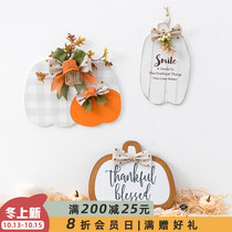 Aying Nordic bedroom wall shielding door wall hanging creative kindergarten autumn pumpkin layout decoration pendant