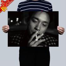 Brother poster collection Leslie Cheung poster photo album wall stickers Hong Kong and Taiwan guest restaurant personality retro Kraft paper poster