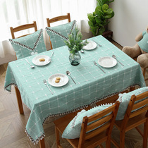 Hipster Plaid Dining Table Cloth Mat Nordic ins Net Red Square Table Round Table Rectangular Fabric Counter Cover