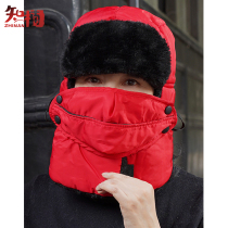 Old mans hat children Winter Lei Feng hat male middle-aged and elderly plus velvet thickened warmth and cold wind riding electric car northeast