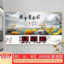 Xutter Wannic Calendar Electronic Clock 2021 New Digital Landscape Light Living Room Wall Wall Clock