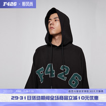 (F426 official store)Tide brand spring couple hip hop hiphop loose os font basic item hooded sweater