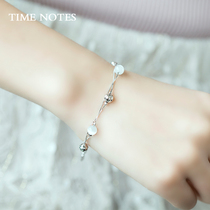 S925 sterling silver bracelet female opal beads Japanese and Korean jewelry sweet cute fresh Tanabata birthday gift