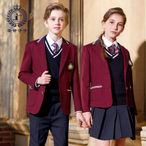 Primary school school uniform suit British college style uniform Kindergarten garden suit dress childrens suit class suit group purchase